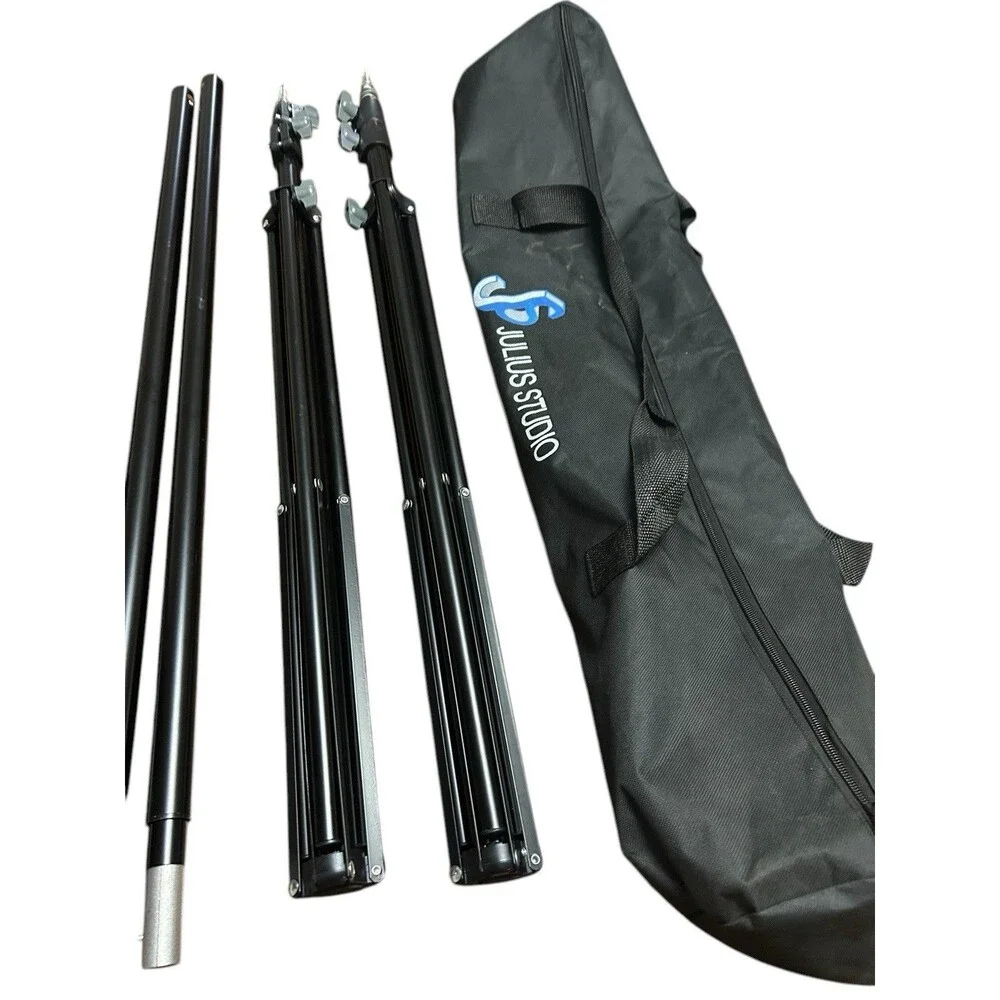 Julius Studio Photography Lighting Stands/Tripods. Set‎ Of 3 Adjustable & Case